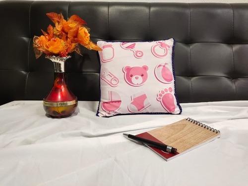 30x30 Cms Born Baby Printed Cushion Cover With Filler