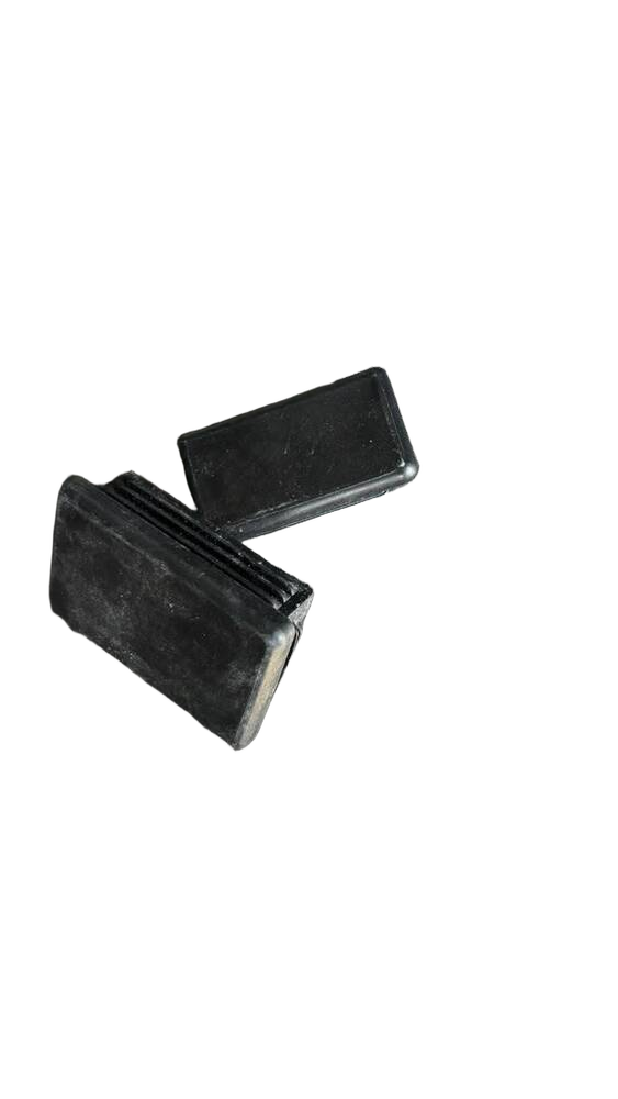 Black Rectangular Plastic End Caps for Tubes