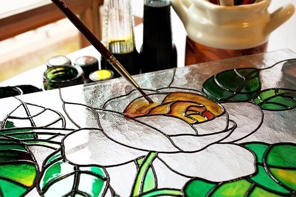 White Glass And Pot Liner Color Tube