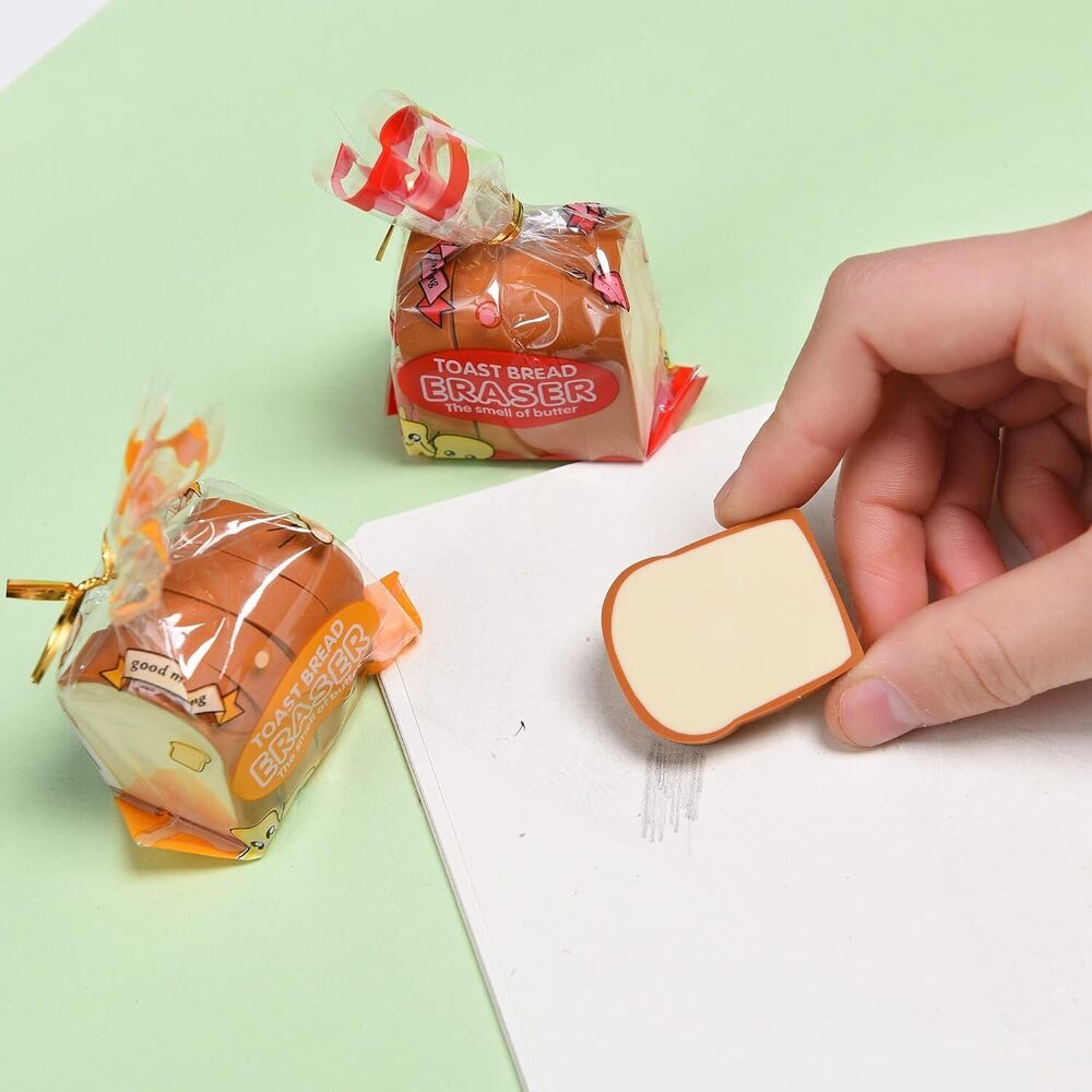 Bread Shape Eraser Pack Of 4
