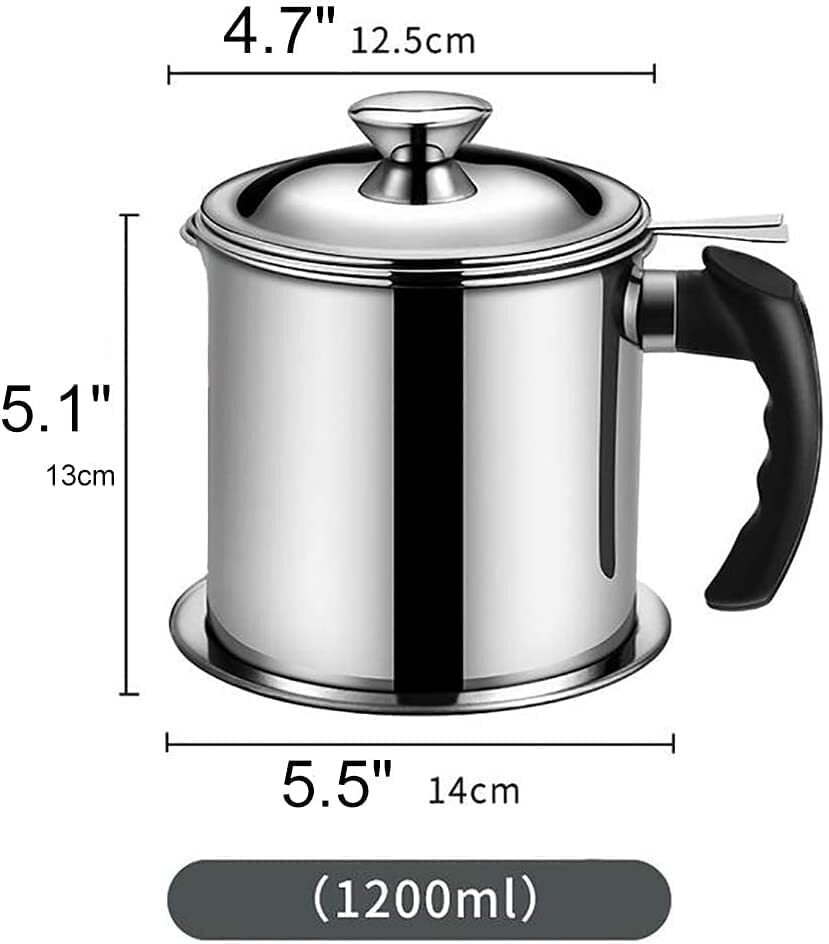 1.5 Liter Stainless Steel Oil Filter Household Oil Pot