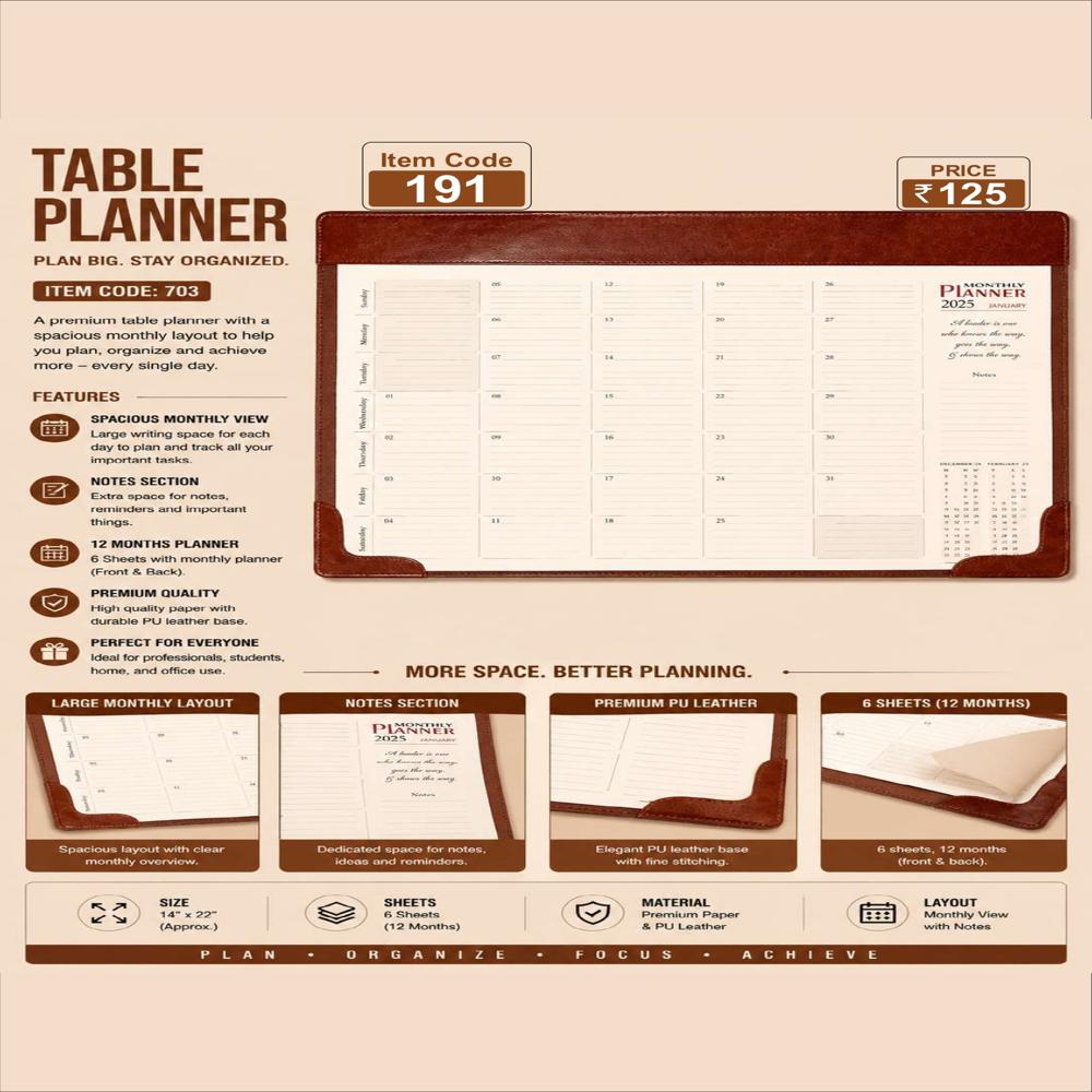 Itemcode-191 Table Planner