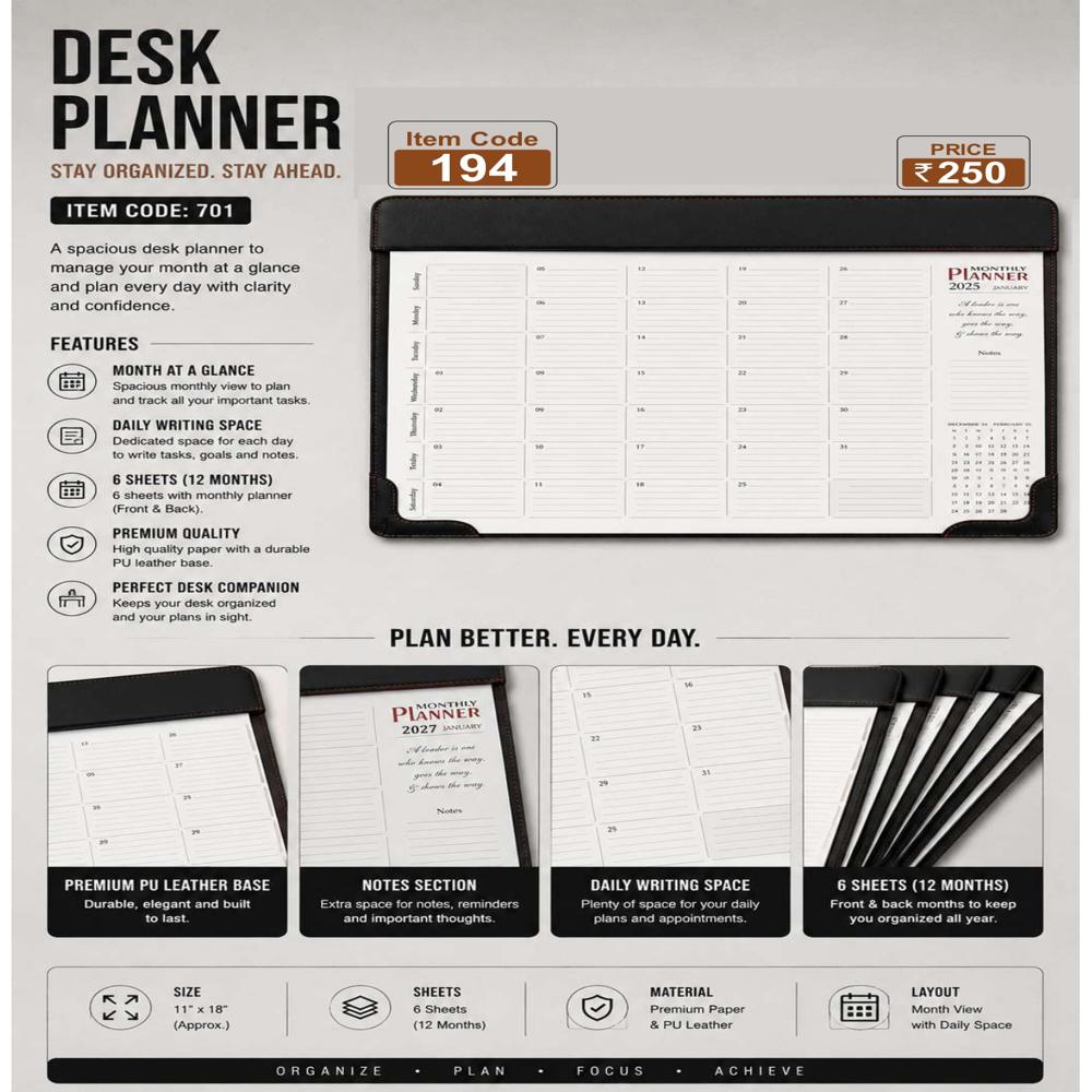Itemcode-194 Desk Planner