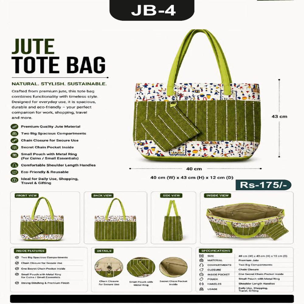 Jalan Item Code -JB-4 Jute Tote Bag