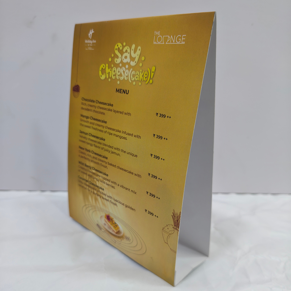 Cheesecake Menu Card