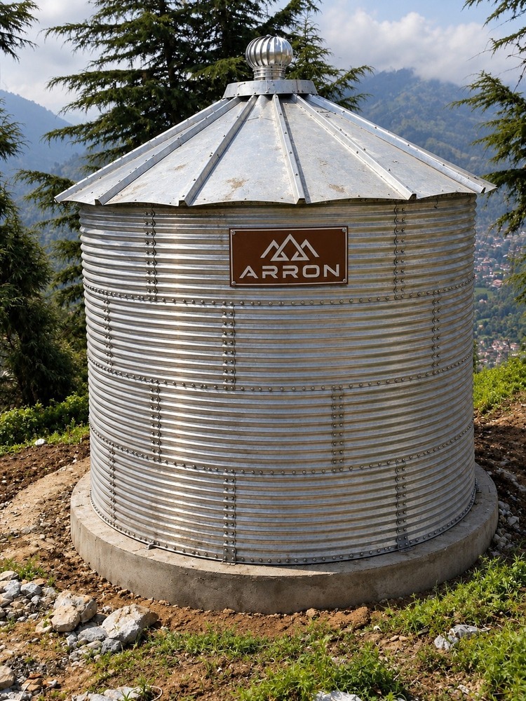Conical Roof Zinc Aluminium Water Tank with Roof Ventilator