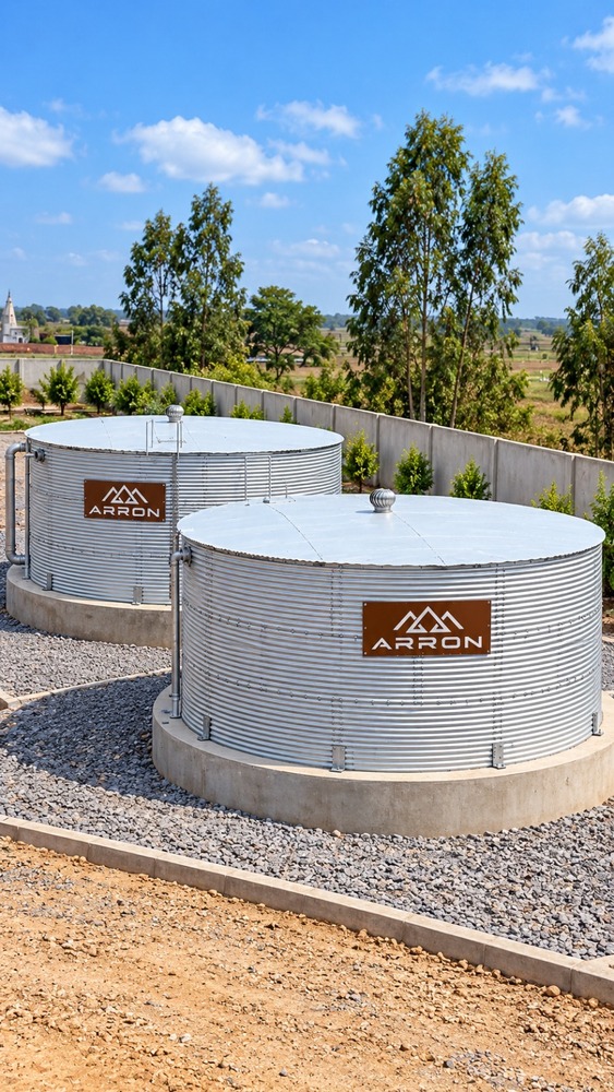 Industrial zinc Aluminium  water storage tank
