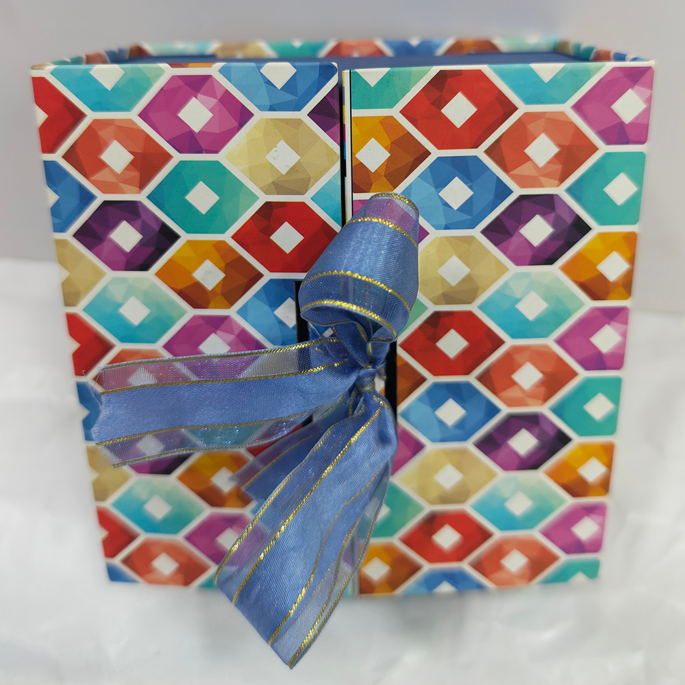 Colorful Geometric Patterned Gift Box
