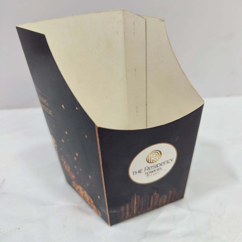 Dark Blue Paper Food Delivery Box