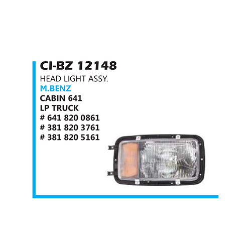 CIBZ12148 M Benz Truck Head Light Assembly