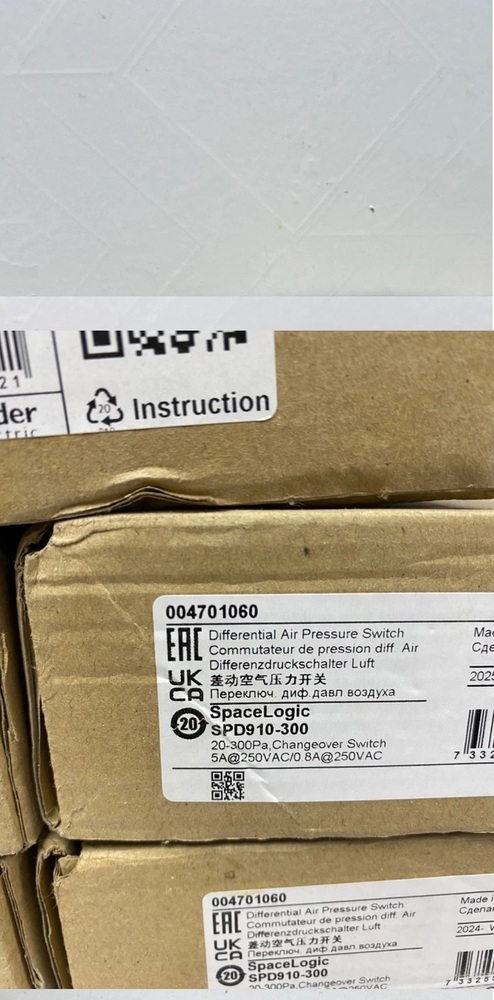 Schneider Electric SPD910-1000Pa Differential Air Pressure Switch