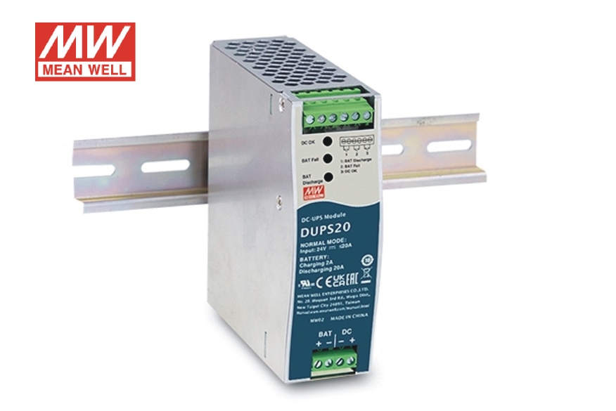 DUPS20 24V/20A DIN Rail Type Uninterruptible DC-UPS Module