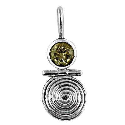 एक्सक्लूसिव लेमन क्वार्टज जेमस्टोन सिल्वर पेंडेंट
