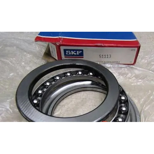 Thrust Ball Bearing - Stainless Steel, Round Structure, Silver Color | Industrial Durability, Reliable Performance, Warranty Included