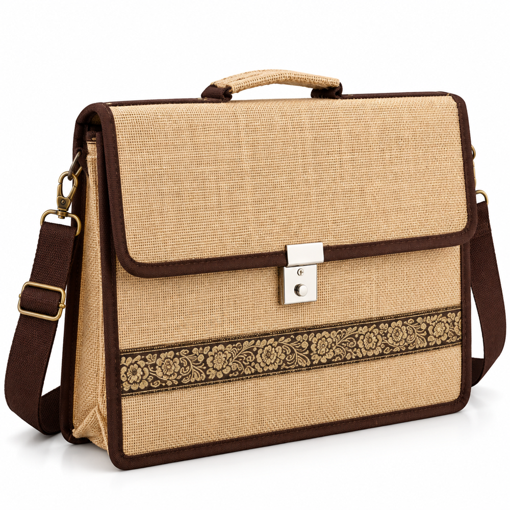 Jalan Jb-7 Executive Jute Bag - Color: Brown