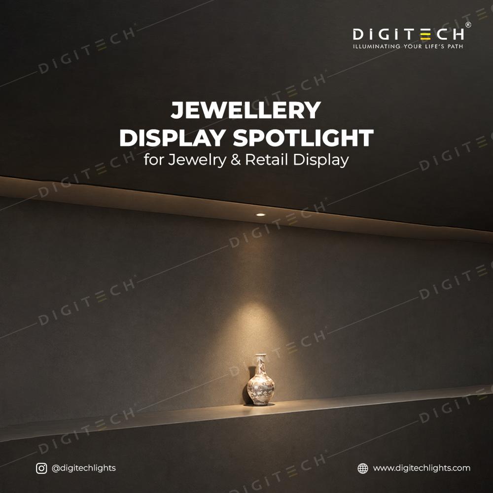 Jewellery Display Led Spotlight Recessed Showcase Light For Retail & Jewellery Stores - Color: Black / Dark Finish