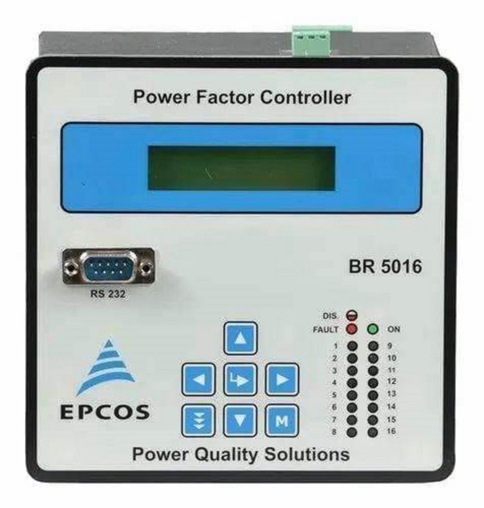 Epcos Br 5016 Power Factor Controller 16 Step Apfc Relay Controller Panel - Voltage: 110V Ac - 440V Ac Auxiliary / Measurement Voltage Range