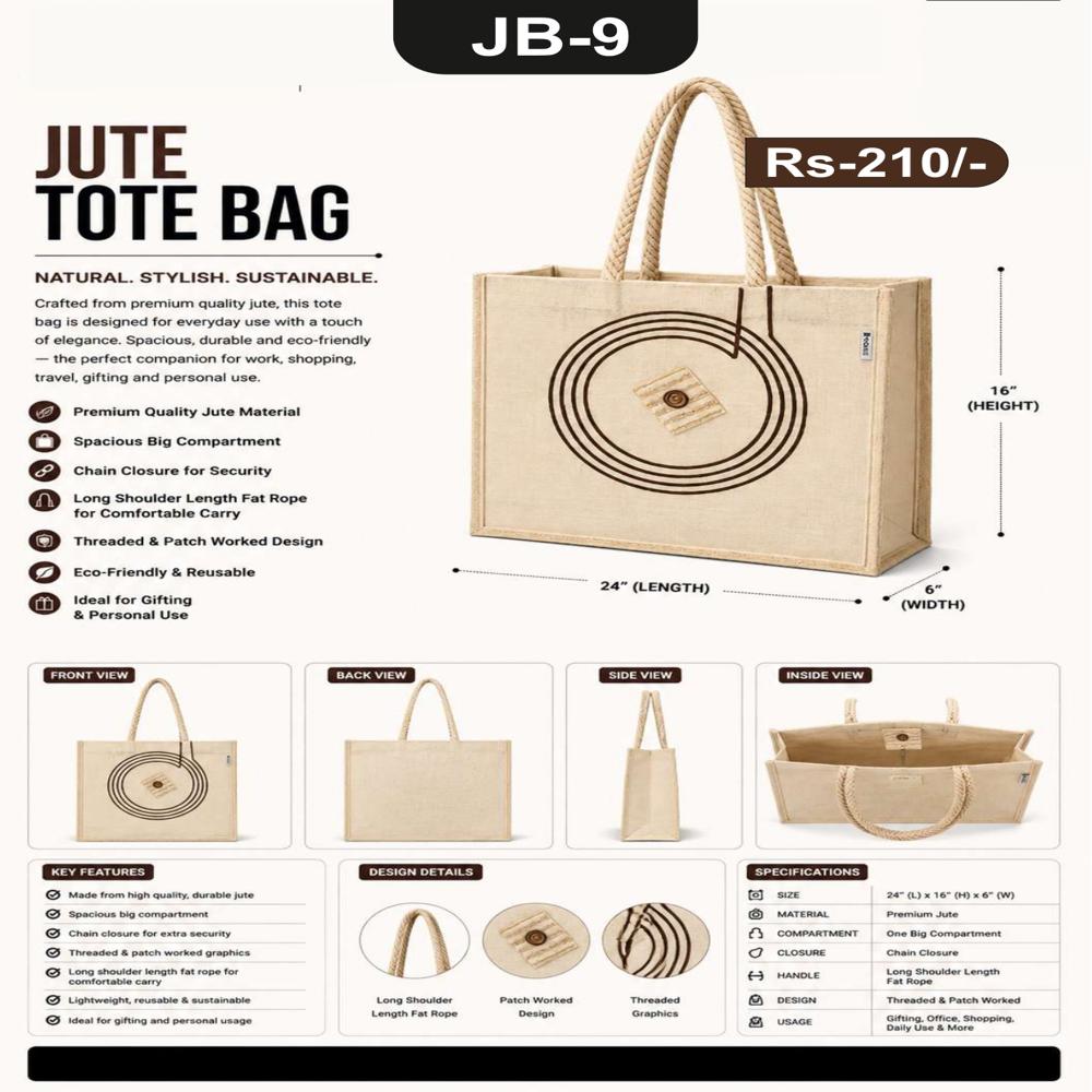 Jalan JB-9 Jute Tote Bag