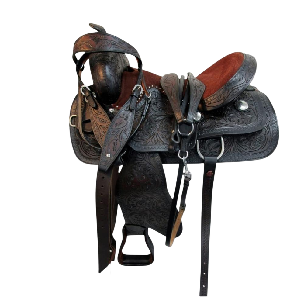 Horse Western Saddle - Color: Black