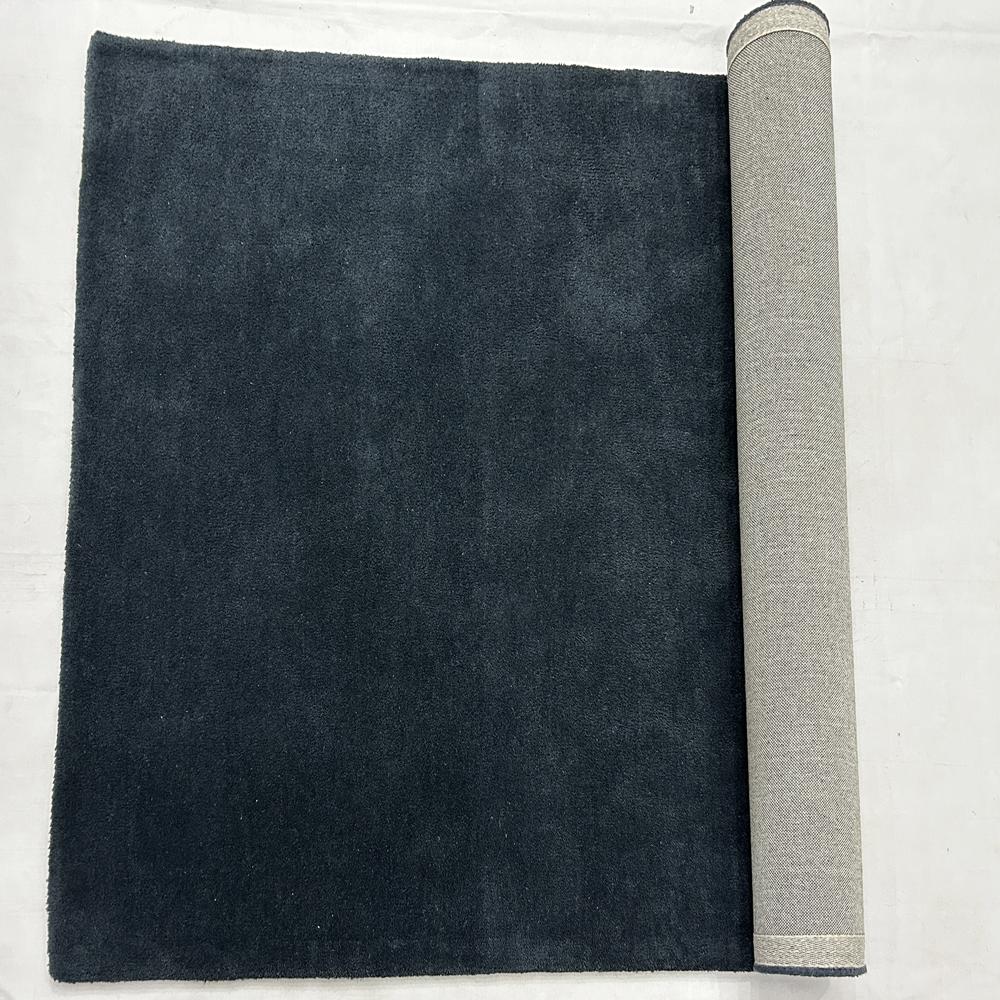 Handmade Wool Tufted Solid Charcoal Grey Rug for Modern Home Decor