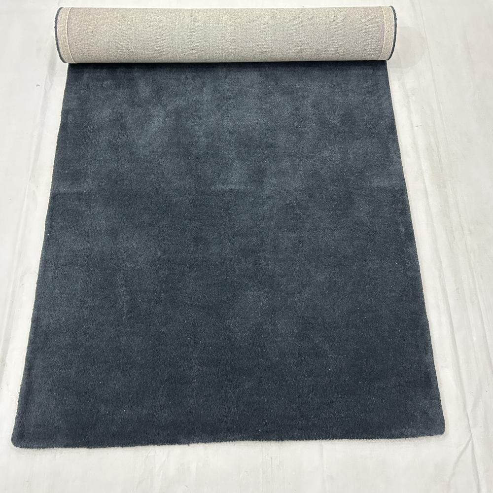 Handmade Wool Tufted Solid Charcoal Grey Rug for Modern Home Decor