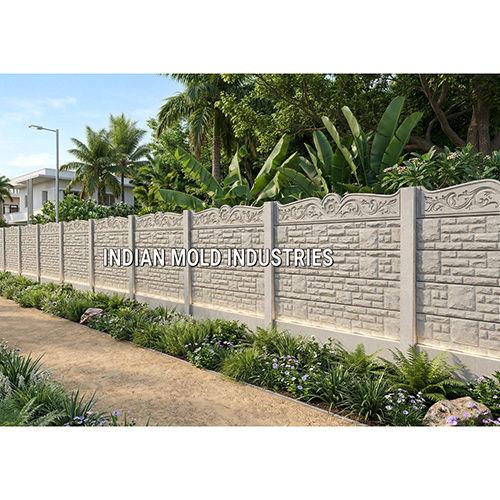 BW115 Rough Stone Boundary Wall Mould
