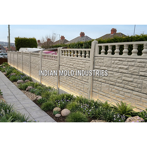 BW115 Rough Stone Boundary Wall Mould
