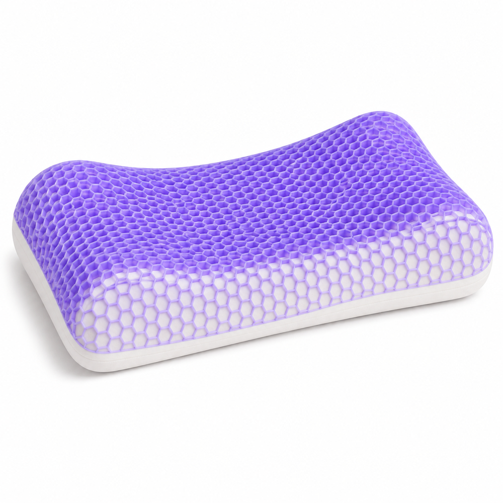 Cool Gel Grid Cover Contor Neck Pillow