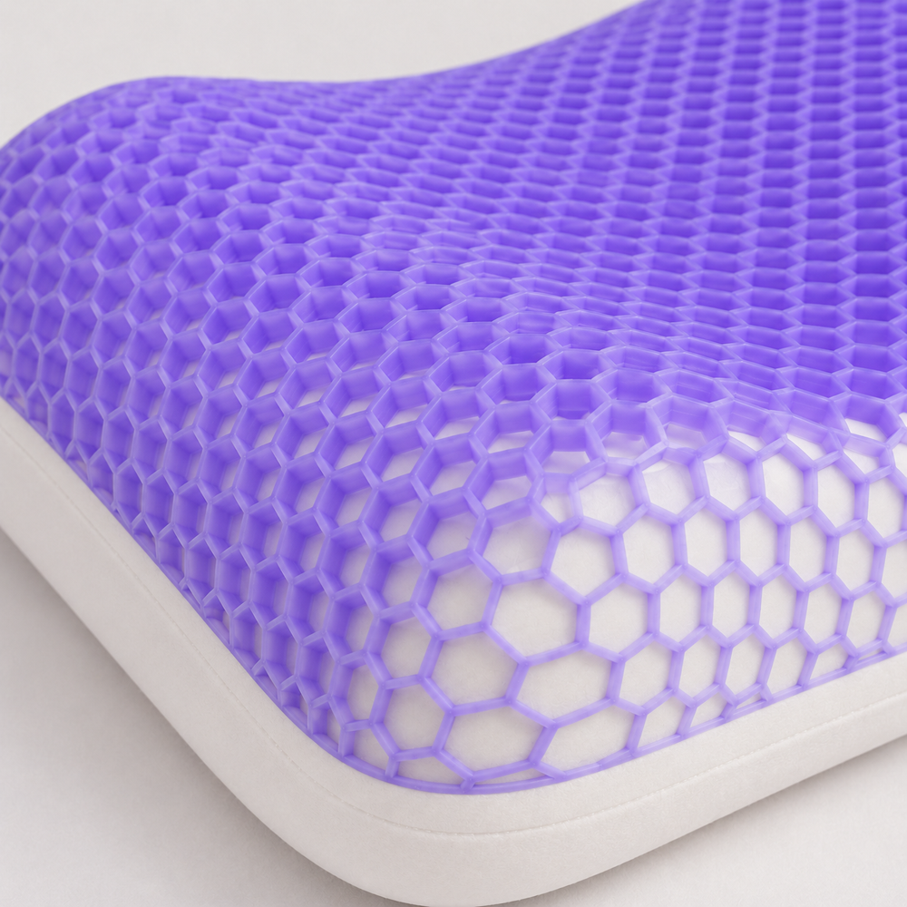 Cool Gel Grid Cover Contor Neck Pillow