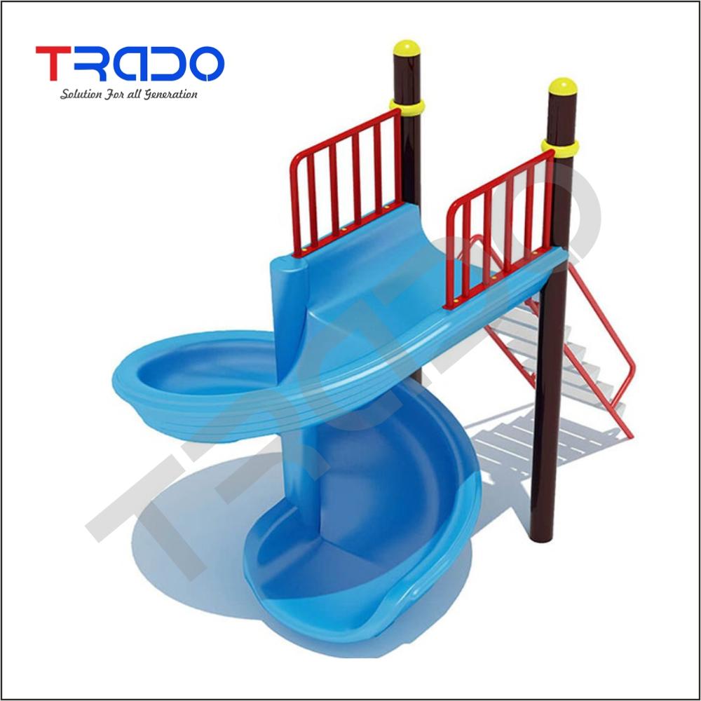 Tr22 Playground Slide - Mild Steel, 12 Feet, Multicolor | Non-slip Steps, Dual Handrails, Uv Resistant