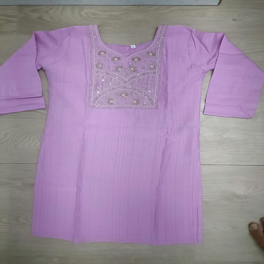 Elegant Lavender Embroidered Straight Kurta Set with Matching Pants