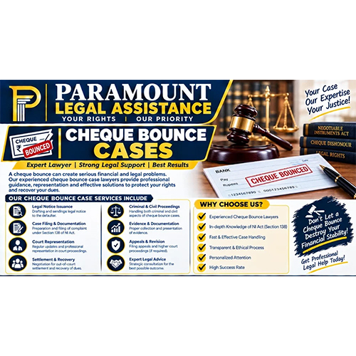 Cheque Bounce Cases Lawyer Advocate