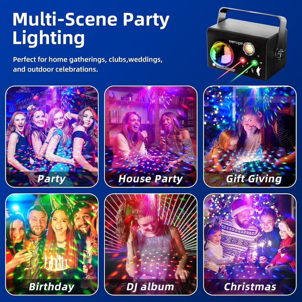 Rock Light RL-LL42D Rectangle 3 In 1 Effect Party Light