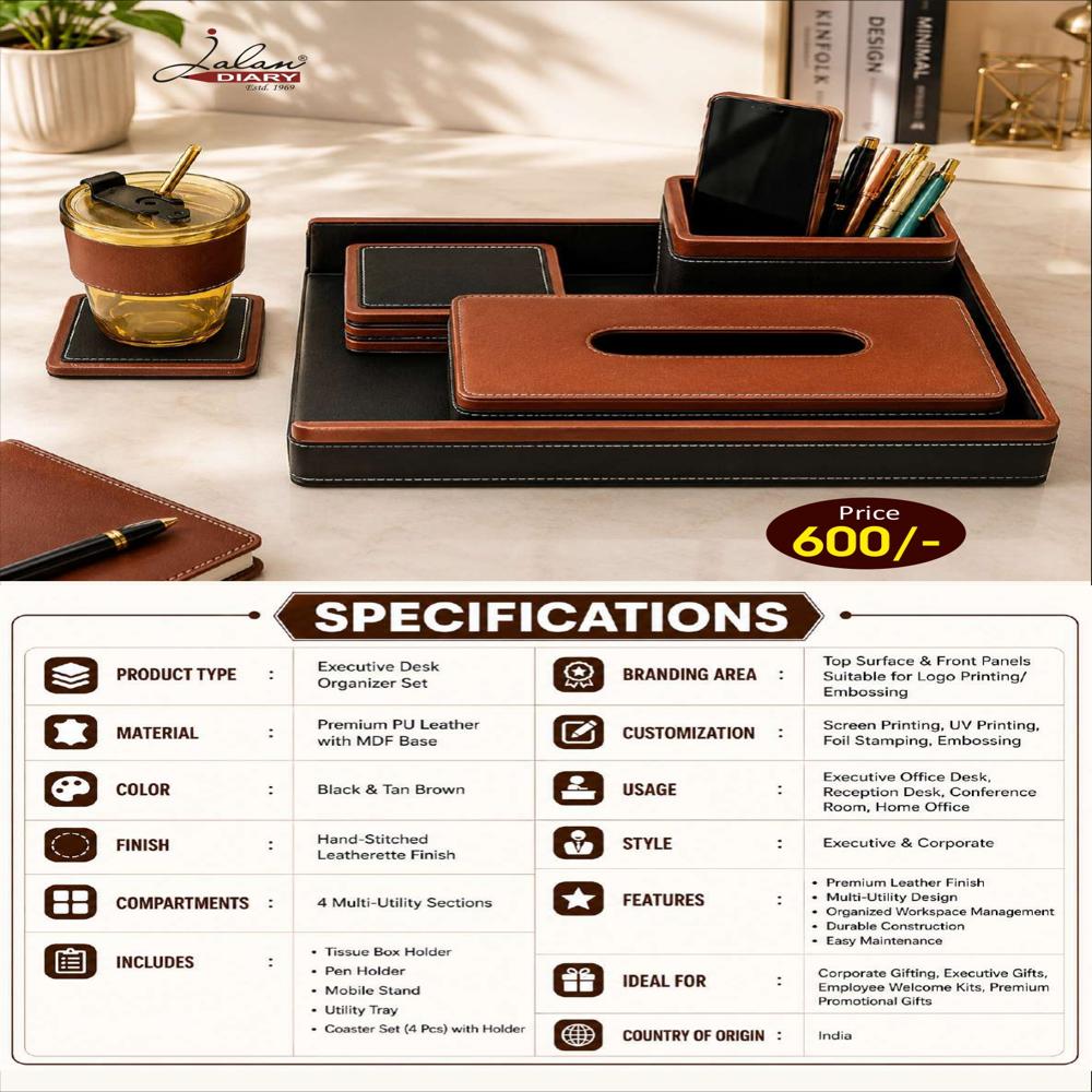 Jalan Executive Desk Organizer Set