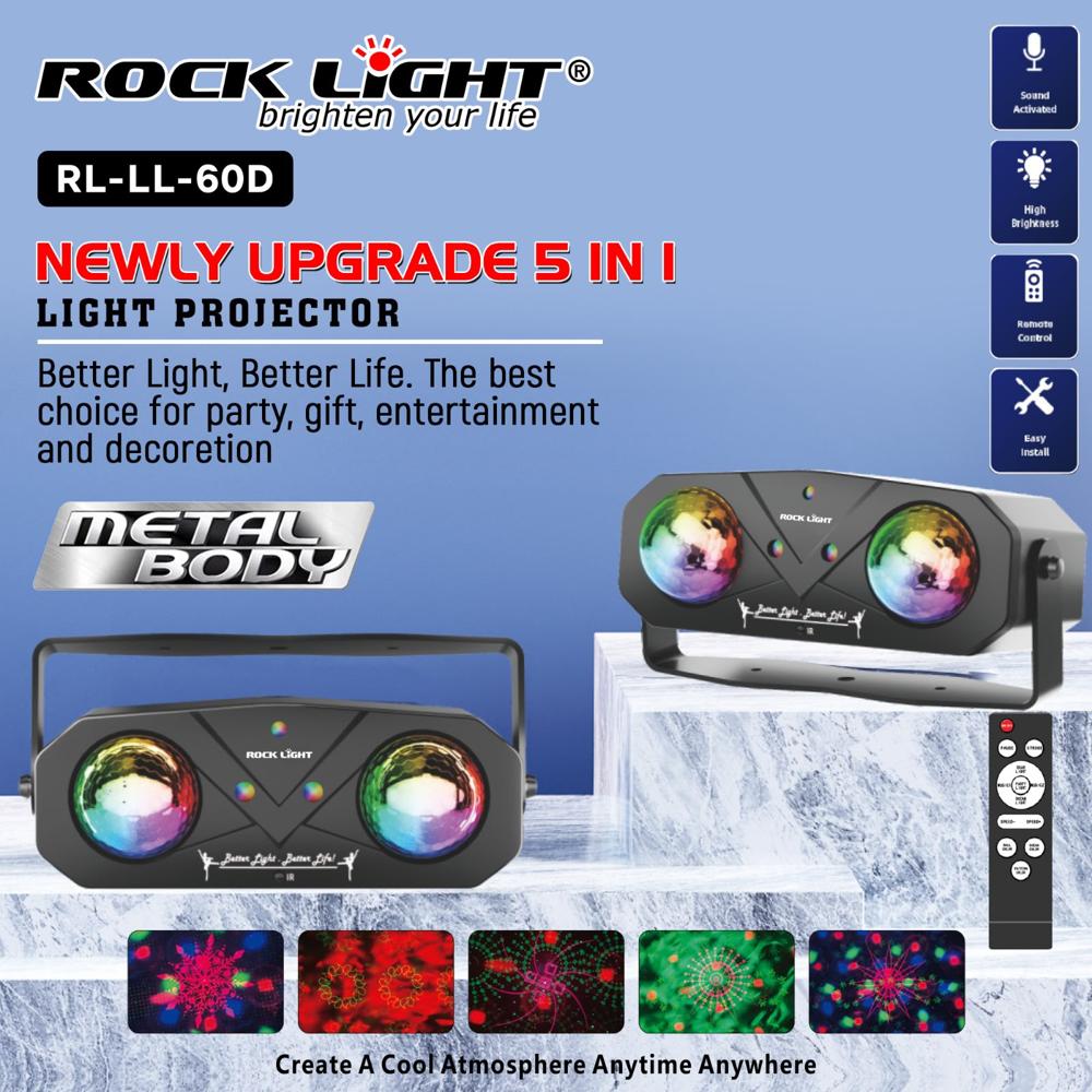Rock Light RL-LL-60D Party Disco Ball DJ Light Projector