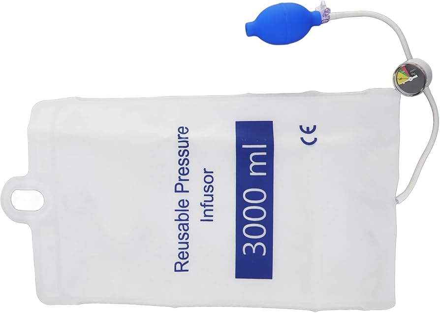 Disposable Pressure Infusion Bag 3000ml Reusable Pressure Infusor bag with gauge