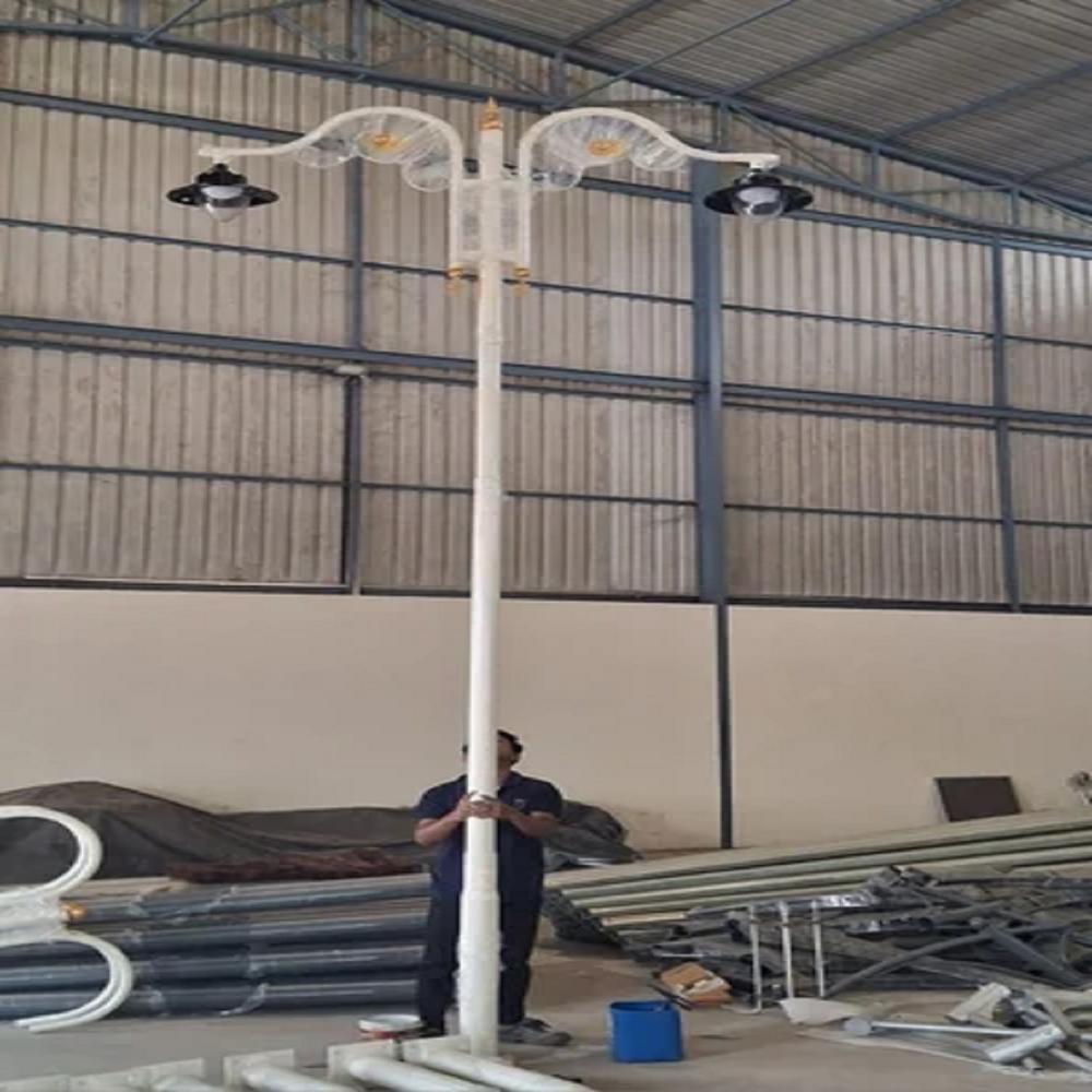 12 Mtr High Mast Pole - Durable Metal Construction, 12 Meter Height, Silver Color , Polished Surface Finish, Corrosion Resistant Design