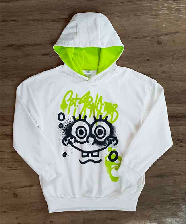 B16767 SpongeBob Older Boys Hooded Fleece Pullovers