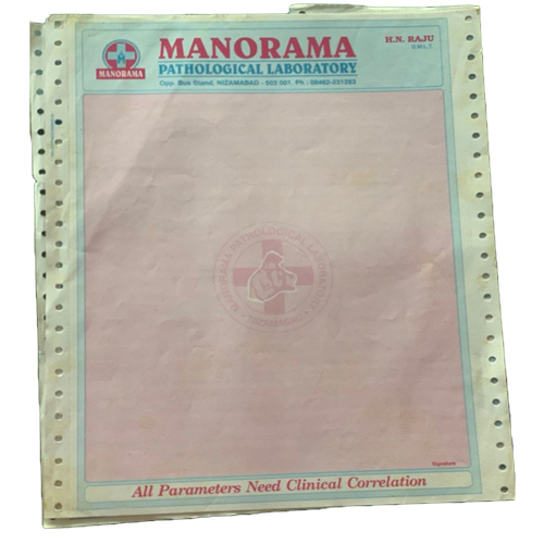 Clinial Laboratory Pre-Printed Computer Stationery