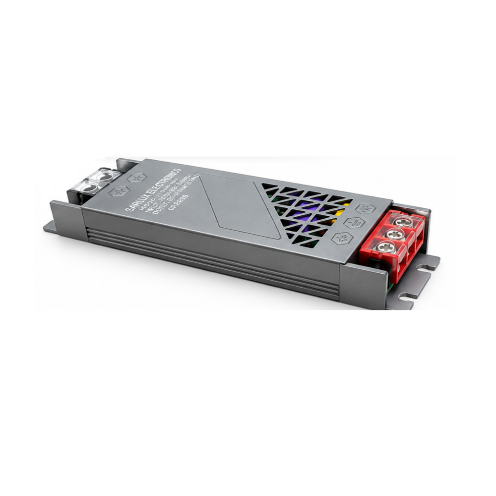 12v 5a Led Driver - Polycarbonate Housing, 165x45x30mm, White, 60w, Ip20, Terminal Block, Non-dimmable