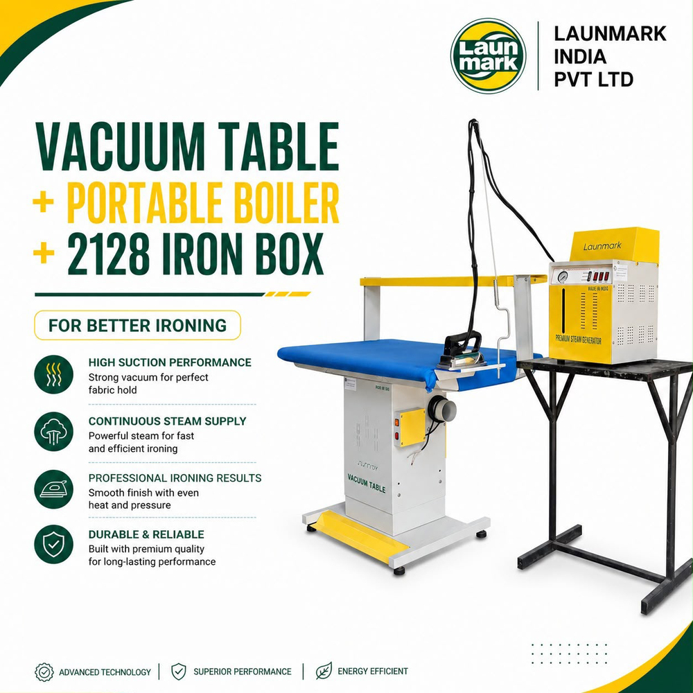 Vacuum Table + Portable Boiler + 2128 Iron Box