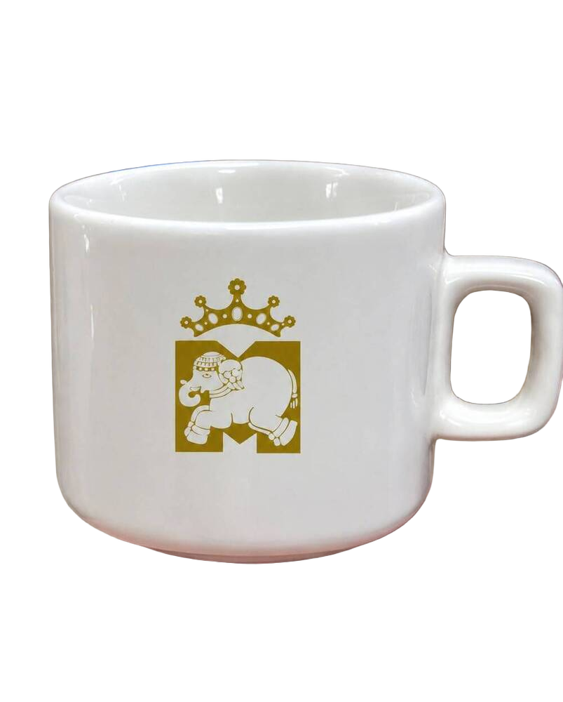 Elephant Crown Printed Bone China Coffee Mug