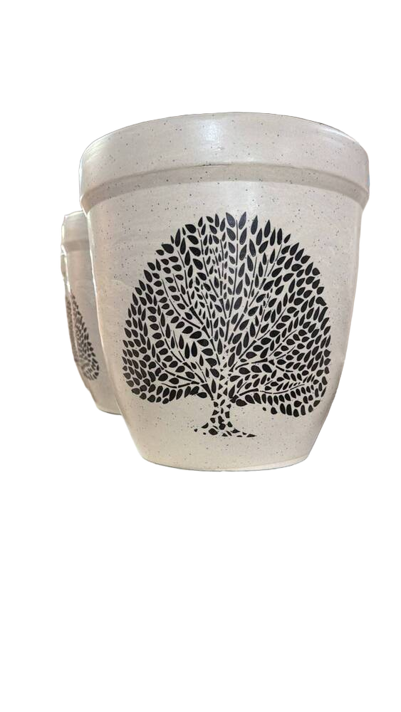 Tree Print Ceramic Planter Pot