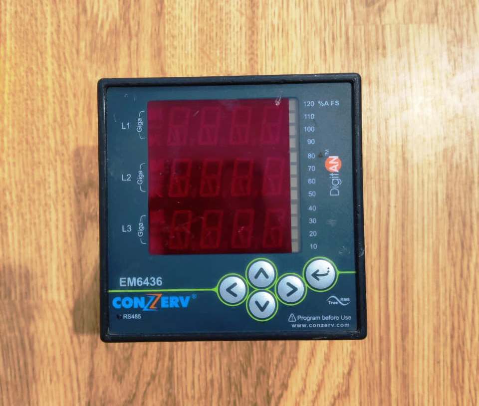 Conzerv Em6436 Digital Power Energy Meter True Rms Rs485 Panel Meter - Application: Marine Vessel Electrical Systems: Shipboard Main Switchboards (Msb)