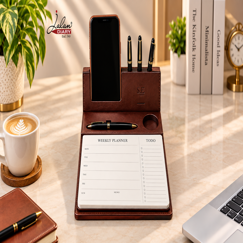 Jalan Executive Desk Organizer with Weekly Planner