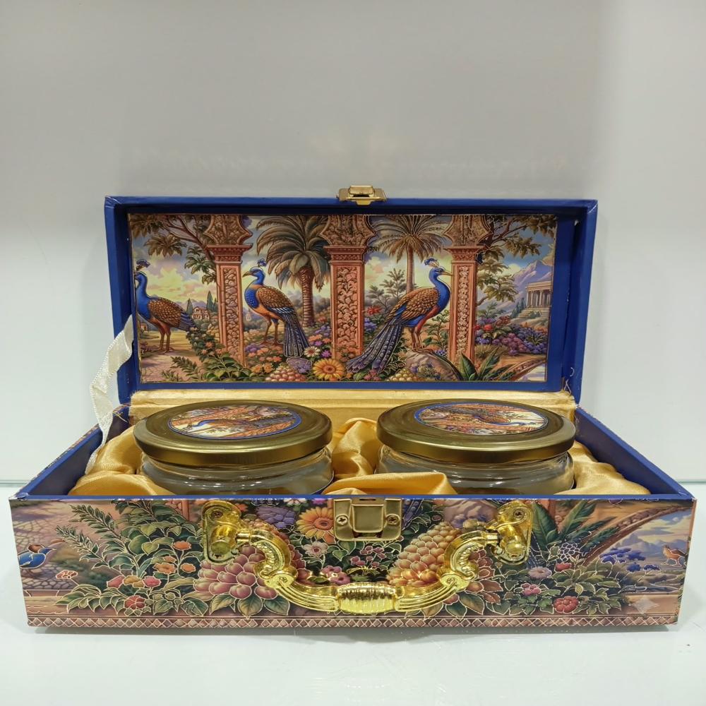 Wooden 2 Jar Designer Box, 250 mL
