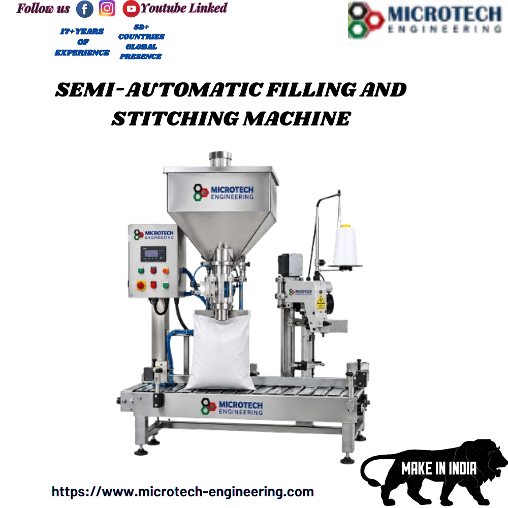 Semi-automatic Filling And Stitching Machine