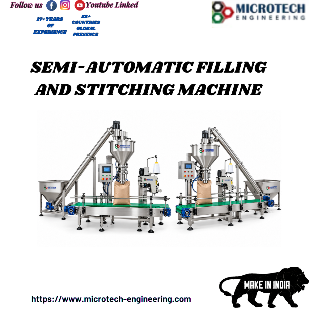SEMI-AUTOMATIC FILLING AND STITCHING MACHINE