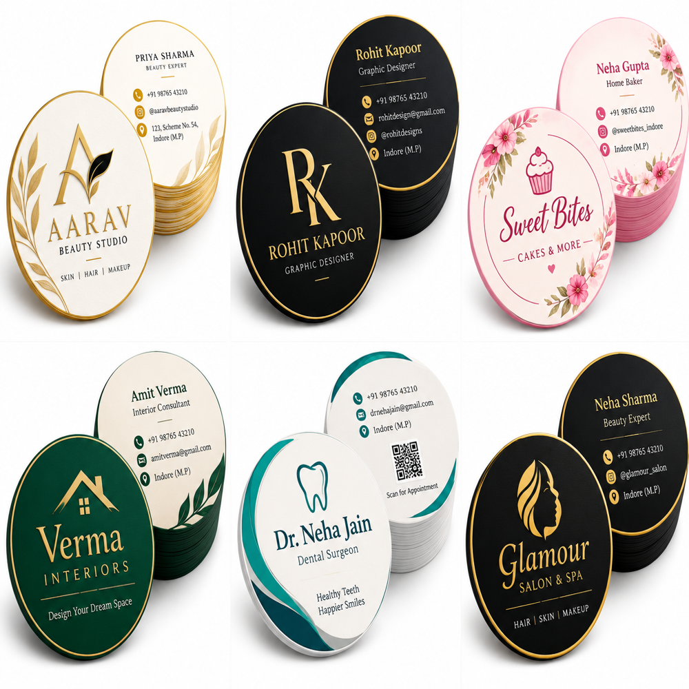 Round Cut Visiting Cards