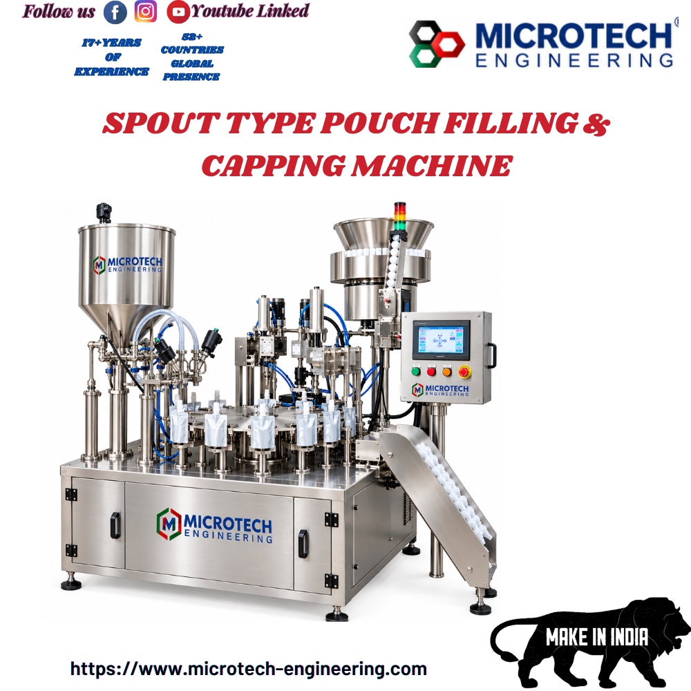 SPOUT TYPE POUCH FILLING & CAPPING MACHINE